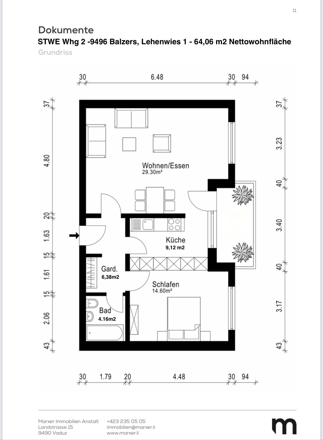 Tolle, helle 2,5 ZImmer GARTENWOHNUNG mit Tiefgarage / Balzers / Haustiere erlaubt