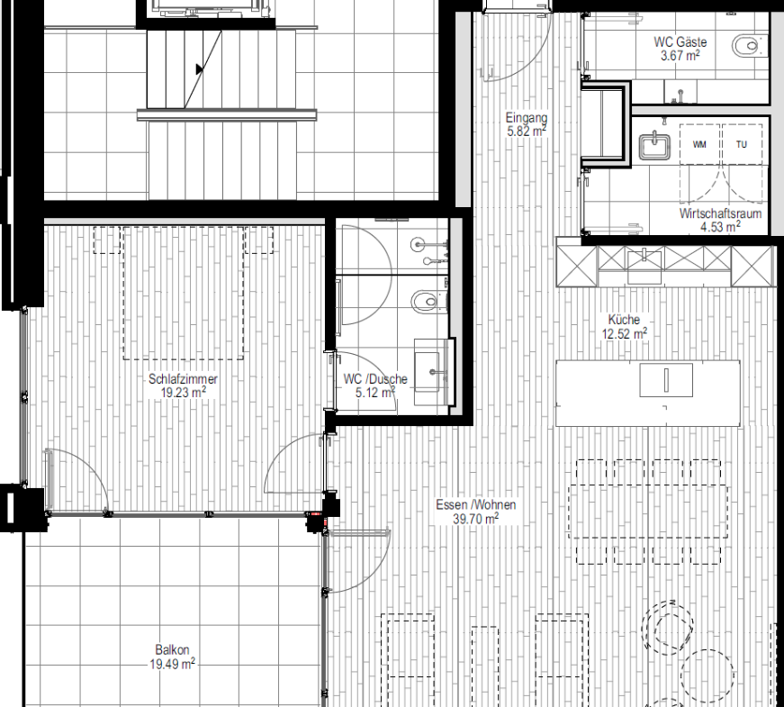 2.5 Zi-Wohnung – 1.OG