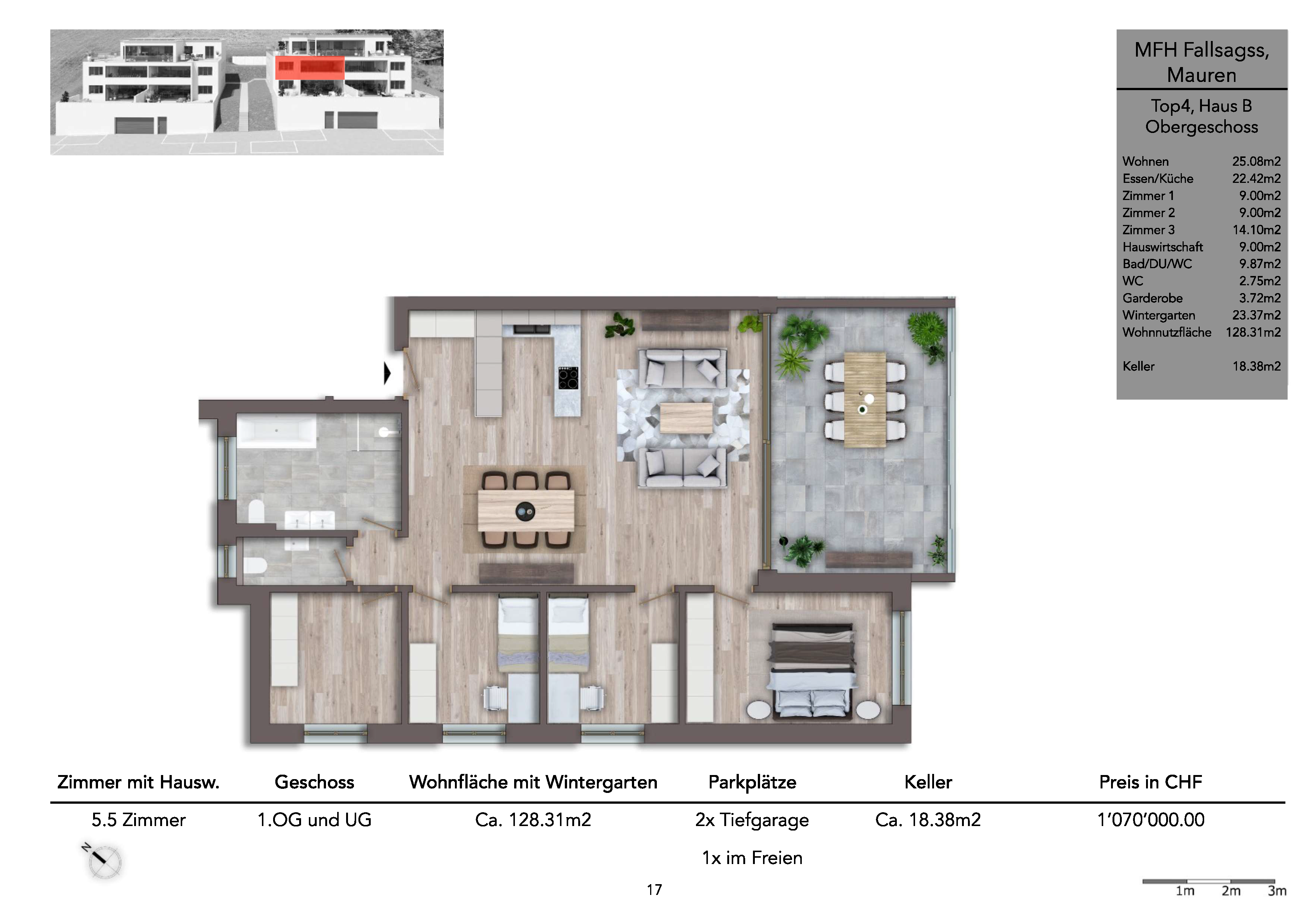 Exklusive 4.5-Zimmerwohnung in Mauren | 1. OG | Top 4 Haus B