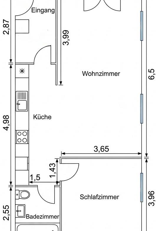 2.5 Zimmerwohnung in Ruggell